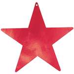 RED FOIL STARS CUTOUTS - 12in