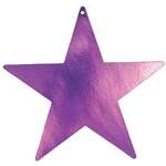 Purple Foil Star Cutout - 15 inches