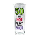50th Birthday Tall Shot Glass