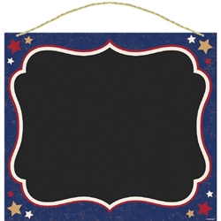 Americana Chalkboard Sign with Rope Hanger