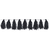 Jet Black Paper Tassel Garland