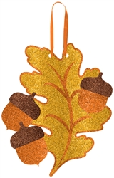 Fall Leaf and Acorns Hanging Decoration
