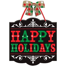 Happy Holidays Hanging Sign