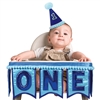 1st Birthday Boy Blue Deluxe High Chair Decoration