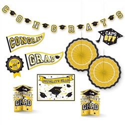 Grad Room Decorating Kit - Yellow