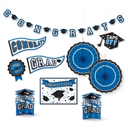 Grad Room Decorating Kit - Blue