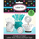 Scalloped Labels Silver Dots Kit