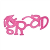 Grad Shape Glittered Pink Eyeglasses