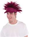 Burgundy Spiked Visor Hat