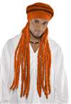 Orange Dread Cap Wig