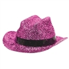 Pink Glitter Mini Cowboy Hat