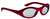 Burgundy Metallic Oval Glasses