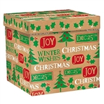 Kraft Christmas Message Large Popup Gift Box