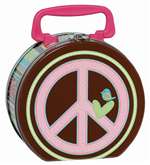 HIPPIE CHICK METAL ROUND BOX