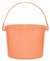 PLASTIC BUCKET WITH HANDLE - ORANGE PEEL