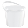 Plastic Bucket With Handle - White