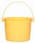 PLASTIC BUCKET WITH HANDLE - YELLOW SUNSHINE