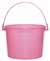 PLASTIC BUCKET WITH HANDLE - BRIGHT PINK