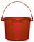 PLASTIC BUCKET WITH HANDLE - APPLE RED