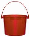 PLASTIC BUCKET WITH HANDLE - APPLE RED