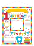 First Birthday Rainbow Milestone Sign