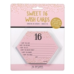 Blush Sweet Sixteen Wishes Cards