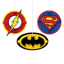 Justice League Heroes Unite Honeycomb Hanging Decorations