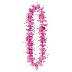 Pink Tinsel Lei