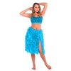 Blue Floral Hula Skirt