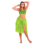 Green Floral Hula Skirt