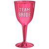 Team Bride Plastic Wine Glasses