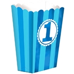 1st Birthday Popcorn Shaped Favor Box Small