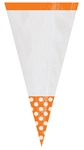 Cone Shaped Orange Polka Dot Bags
