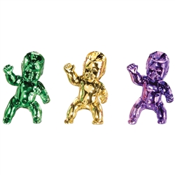 Electroplated Plastic Babies Favors - Green - Gold - Purple