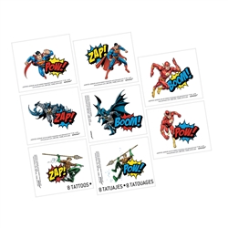 Justice League  Heroes Unite Temporary Tattoos