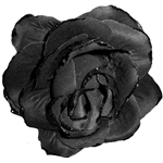 Black Gothic Clip on Flower