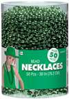 Green Bead Necklaces 50 Count