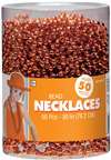 Orange Bead Necklaces - 50 Count