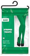 Green 2 Tone Striped Tights