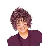 Burgundy Tinsel Fun Wig