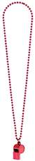 Red Whistle On Chain Necklace