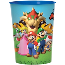 Super Mario Bros  Plastic 16oz Favor Cup