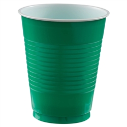 Green Plastic Party Cups 18 Oz - 20 Count