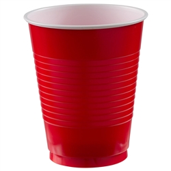Red Plastic 18 Oz Cups - 20 Count