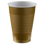 Gold 12oz Plastic Party Cups - 20 Count