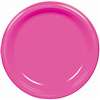 BRIGHT PINK 7in PLASTIC PLATES