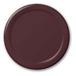 CHOCOLATE DESSERT PLASTIC PLATES 7in-20 CT