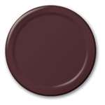 CHOCOLATE LUNCHEON PLASTIC PLATES 9in-20 CT