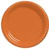 ORANGE DINNER PLASTIC PLATES 10.25in.-20 CT