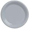 SILVER DINNER PLASTIC PLATES 10.25in.-20 PC